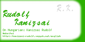 rudolf kanizsai business card